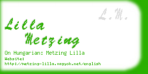 lilla metzing business card